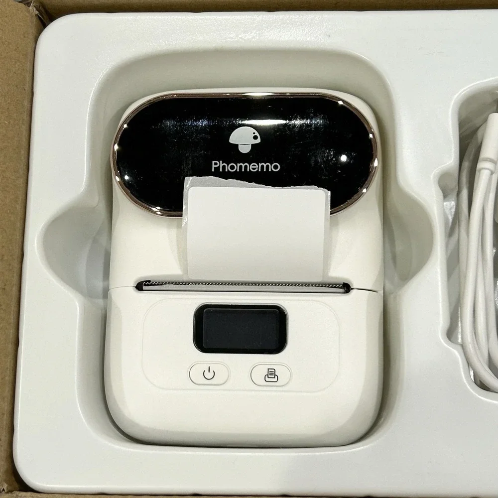 Phomemo M110 Label Makers - Barcode Thermal‎ Bluetooth Label Printer In White
